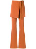 Talie Nk - Flared Trousers - Women - Polyester/spandex/elastane/viscose - 36, Yellow/orange, Polyester/spandex/elastane/viscose