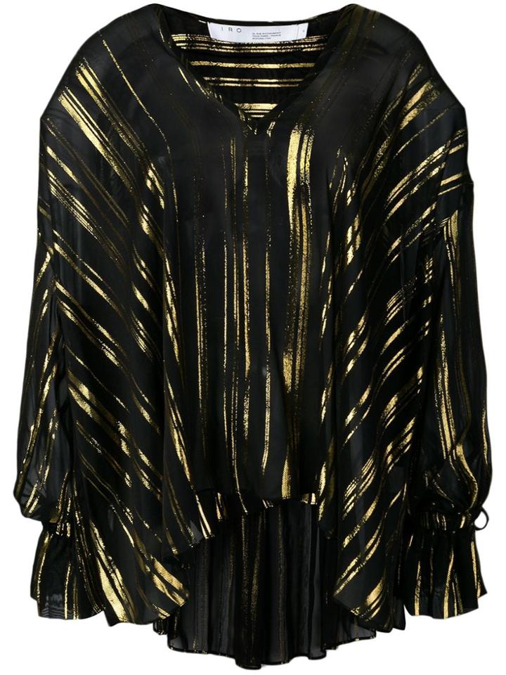 Iro Adore Metallic Sheen Blouse - Black