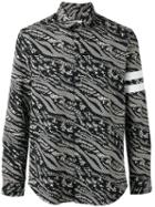 Les Benjamins Abstract Print Shirt, Men's, Size: Small, Black, Cotton/polyester/spandex/elastane