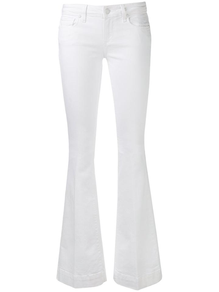 Paige 'fiona' Flared Jeans, Women's, Size: 27, White, Cotton/spandex/elastane