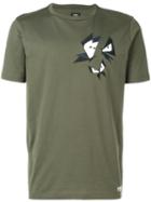 Fendi - Graphic Butterfly Appliqué T-shirt - Men - Cotton/polyester/plastic - 46, Green, Cotton/polyester/plastic
