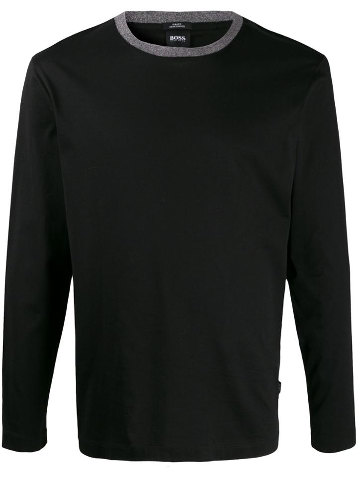 Boss Hugo Boss Contrast Neck T-shirt - Black