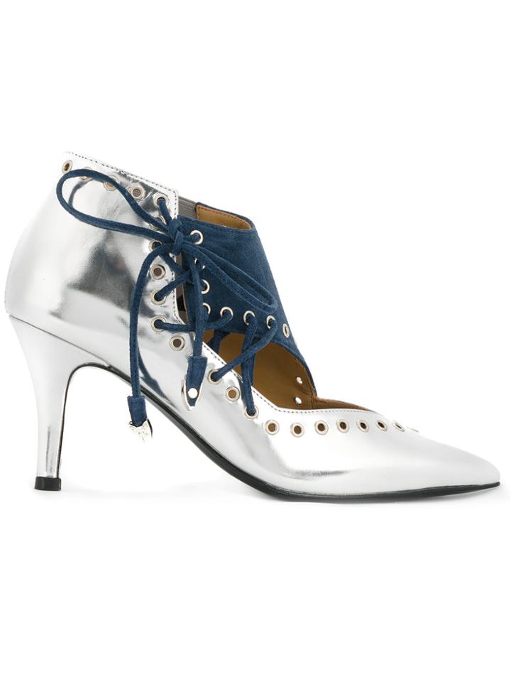Toga Pulla Lace-up Pumps - Metallic
