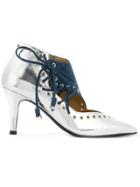 Toga Pulla Lace-up Pumps - Metallic