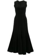 N Duo Flared Maxi Dress - Black