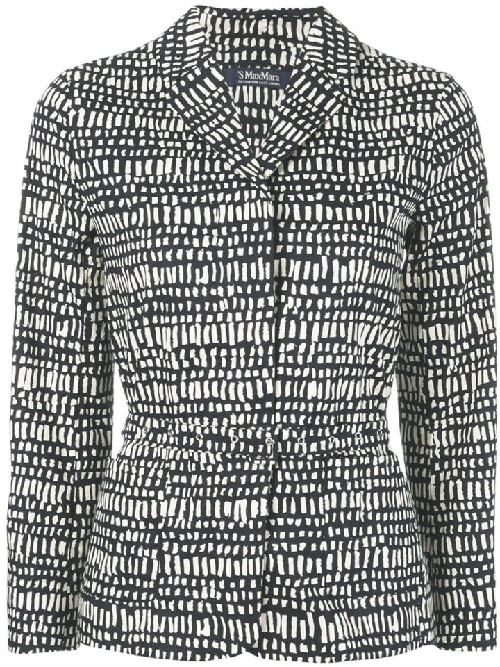 's Max Mara Printed Belted Jacket - Neutrals