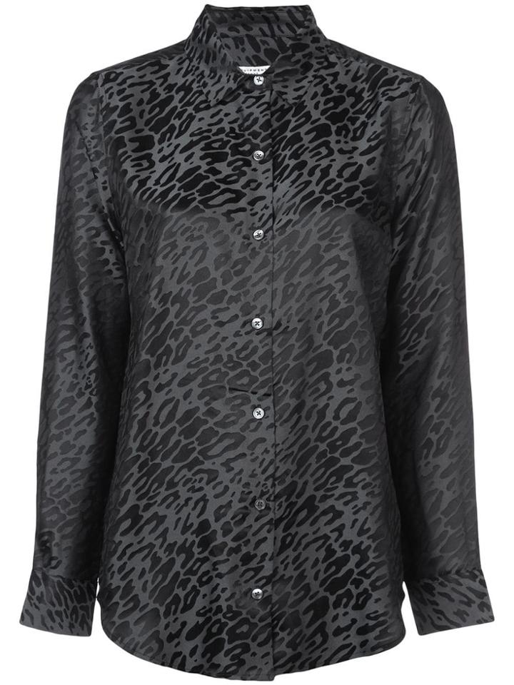 Equipment Essential Leopard Print Shirt - Black