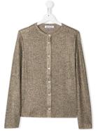 Dondup Kids Teen Ribbed Fitted Cardigan - Gold