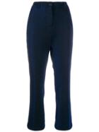 White Sand High-waist Cropped Trousers - Black