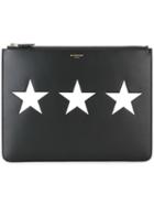 Givenchy Triple Star Print Pouch, Men's, Calf Leather