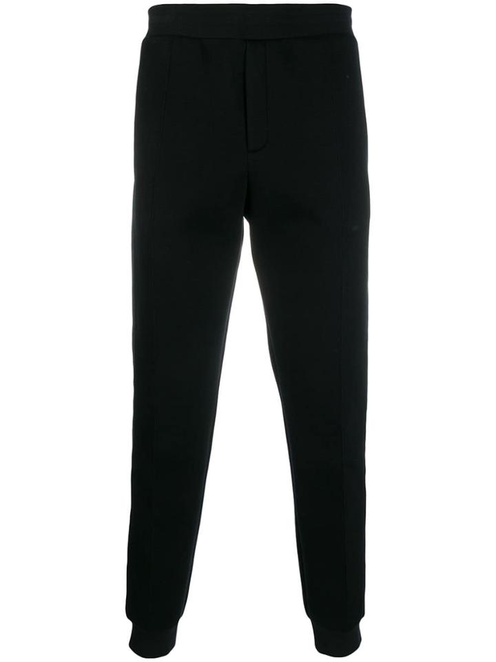 Alexander Mcqueen Tapered Leg Jogging Trousers - Black