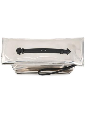 Stée Alia Metallic Clutch - Silver