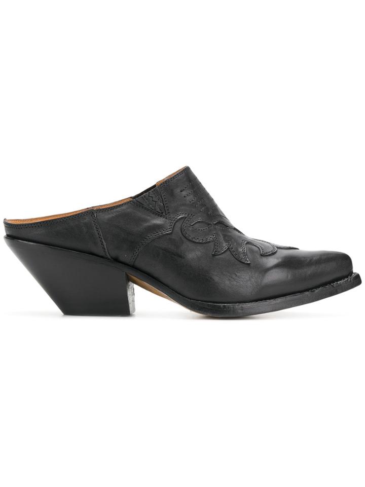Buttero Slip-on Pointed Mules - Black