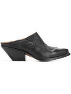 Buttero Slip-on Pointed Mules - Black