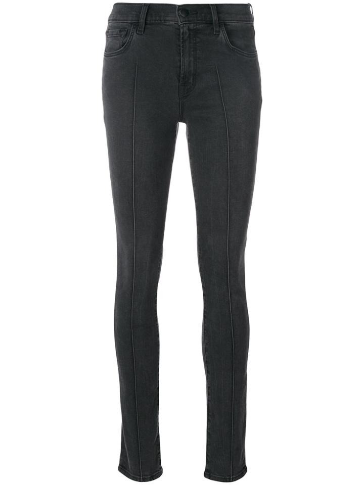 J Brand Pintuck Skinny Jeans - Black