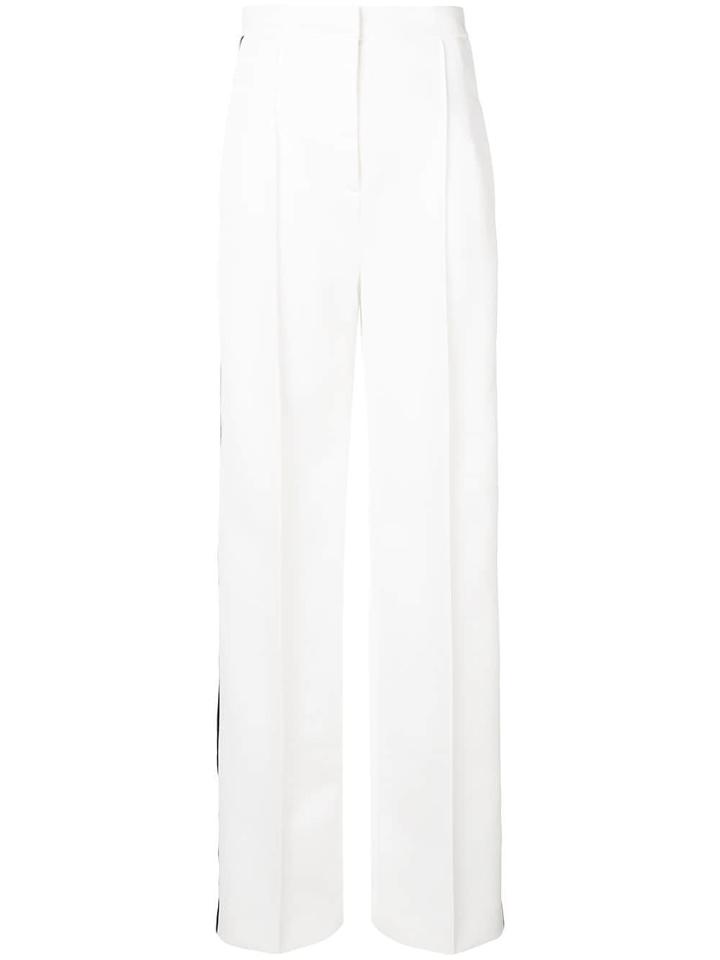 Fendi High-waisted Pleated Trousers - White