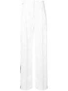 Fendi High-waisted Pleated Trousers - White