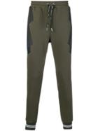 Les Hommes Urban Patch Detail Track Pants - Green
