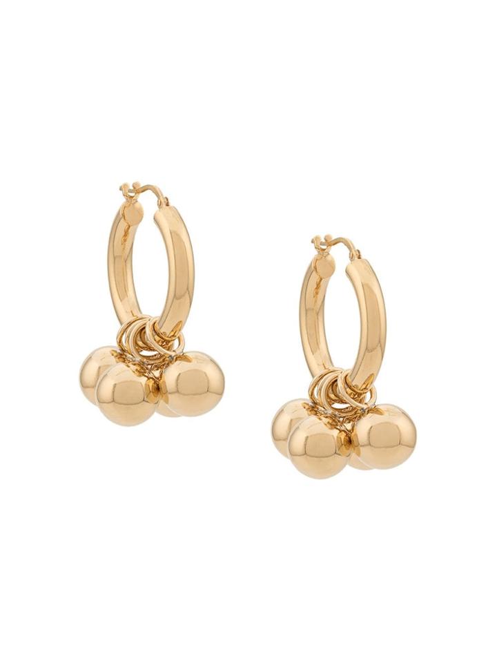 Jil Sander. Hoop Earrings - Gold