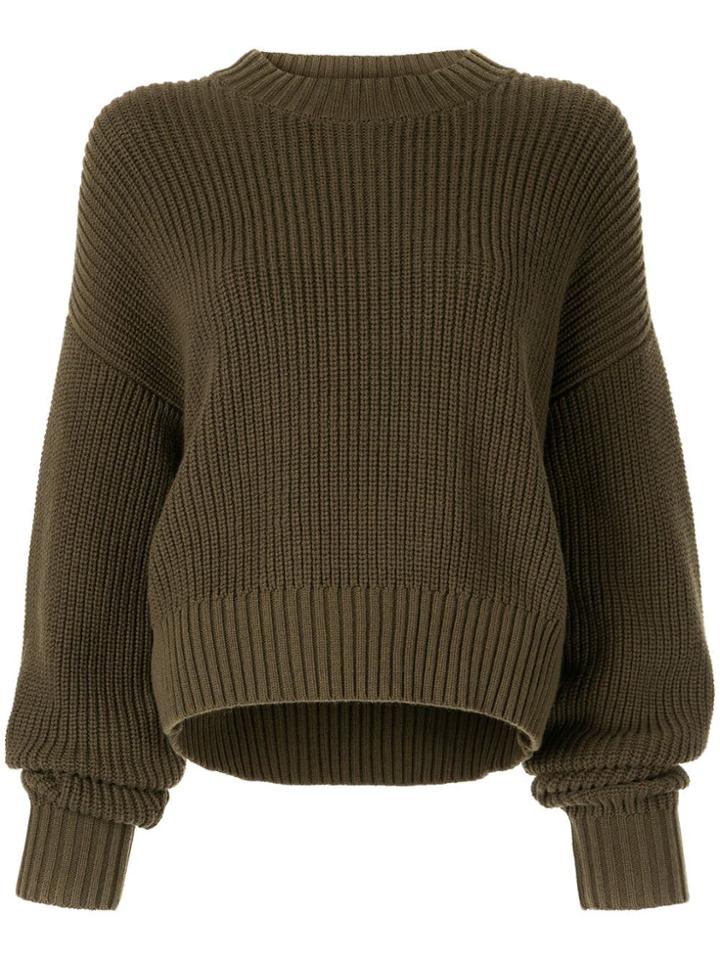 Bassike Knitted Sweatshirt - Green
