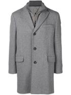 Hackett Zipped Single Breasted Coat - Grey