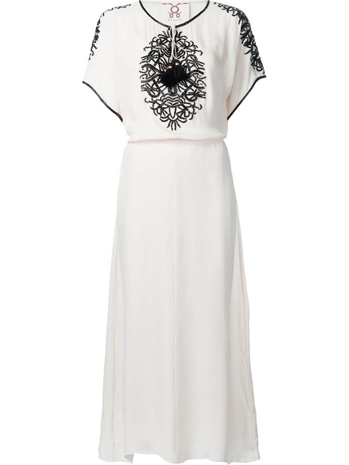 Figue 'naya' Bead Embroidered Dress, Women's, Size: Small, White, Silk