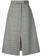 Thom Browne Prince Of Wales Bow Vent Skirt - Black