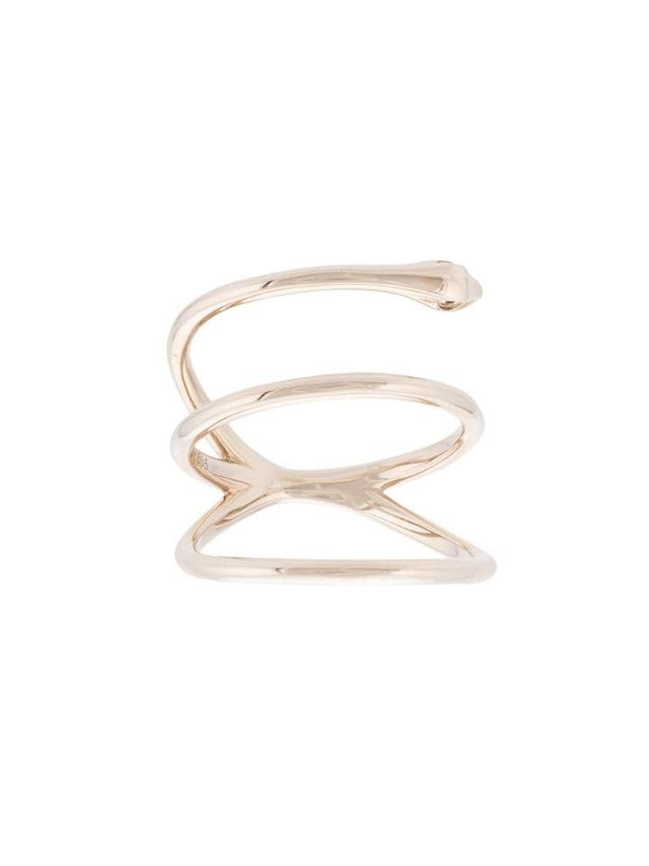 Adeesse Wraparound Snake Ring - Grey