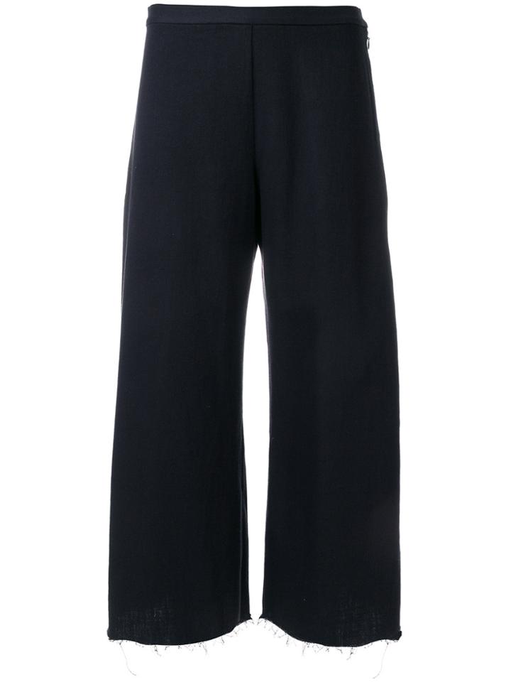 Simon Miller Cropped Wide Leg Trousers - Black