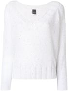 Lorena Antoniazzi Sequined Sweater - White