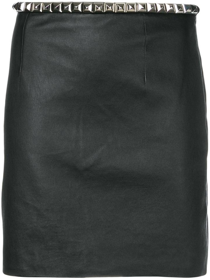 Alexander Wang Fitted Lambskin Skirt - Black