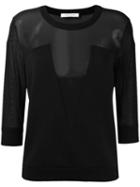 Pierre Balmain Panelled Sweatshirt, Women's, Size: 36, Black, Cotton