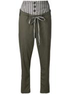 Lost & Found Ria Dunn Layered Cropped Trousers - Green