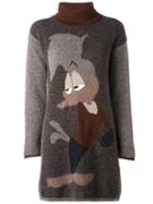 Jc De Castelbajac Vintage Woody Woodpecker Jumper, Women's, Size: 42, Brown