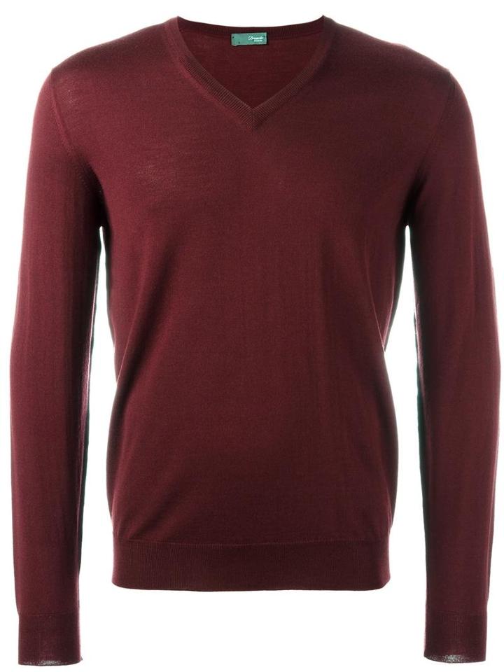 Drumohr V-neck Pullover, Men's, Size: 48, Merino