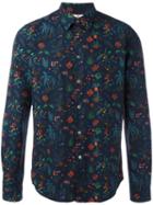 Ps By Paul Smith Jungle Print Shirt, Men's, Size: Small, Blue, Cotton