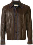 Marni Contrast Stitch Jacket - Brown
