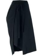 Chalayan Asymmetric Folded Skirt, Women's, Size: 42, Black, Polyamide/polyester