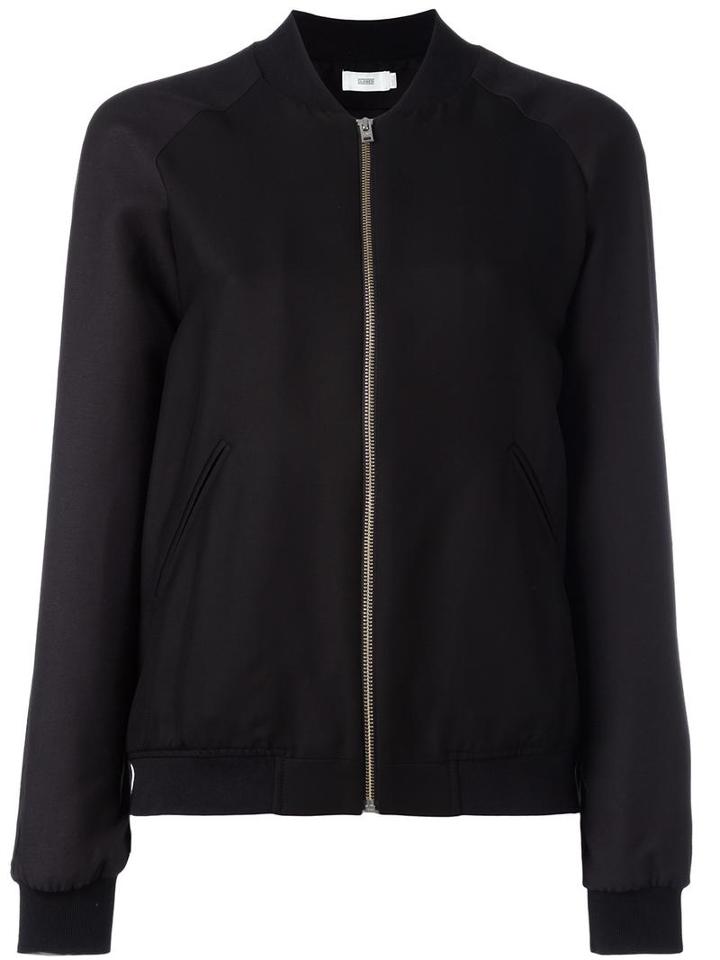 Closed Zipped Bomber Jacket, Women's, Size: Small, Black, Cotton/viscose