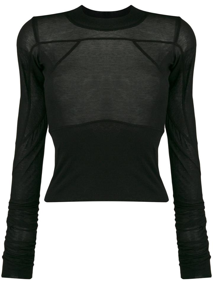 Rick Owens Cropped Plinth Top - Black