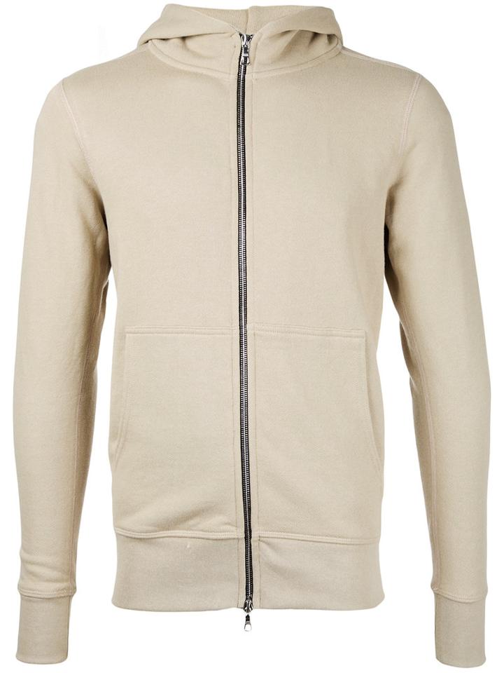 Zip Hooded Sweatshirt - Men - Cotton - L, Nude/neutrals, Cotton, John Elliott