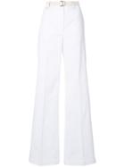 Moncler Belted Wide Leg Trousers - White