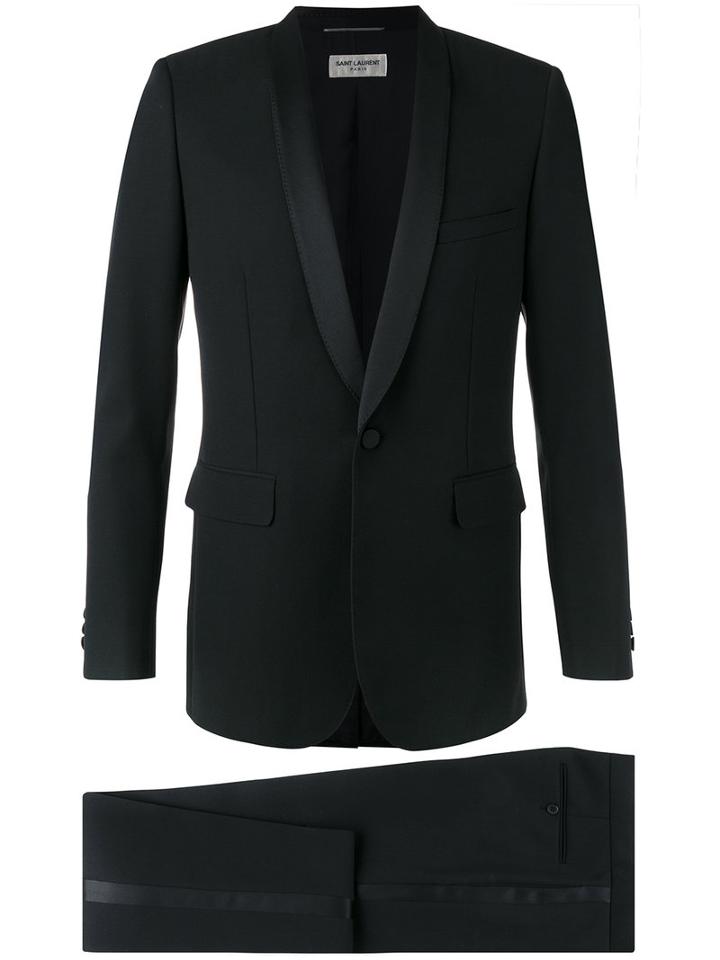 Saint Laurent - Formal Suit - Men - Silk/cotton/polyester/virgin Wool - 46, Black, Silk/cotton/polyester/virgin Wool