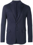 Emporio Armani Peaked Lapel Jersey Blazer - Blue