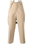 Marni Trousers With Braces, Men's, Size: 46, Nude/neutrals, Silk/cotton/polyamide/spandex/elastane