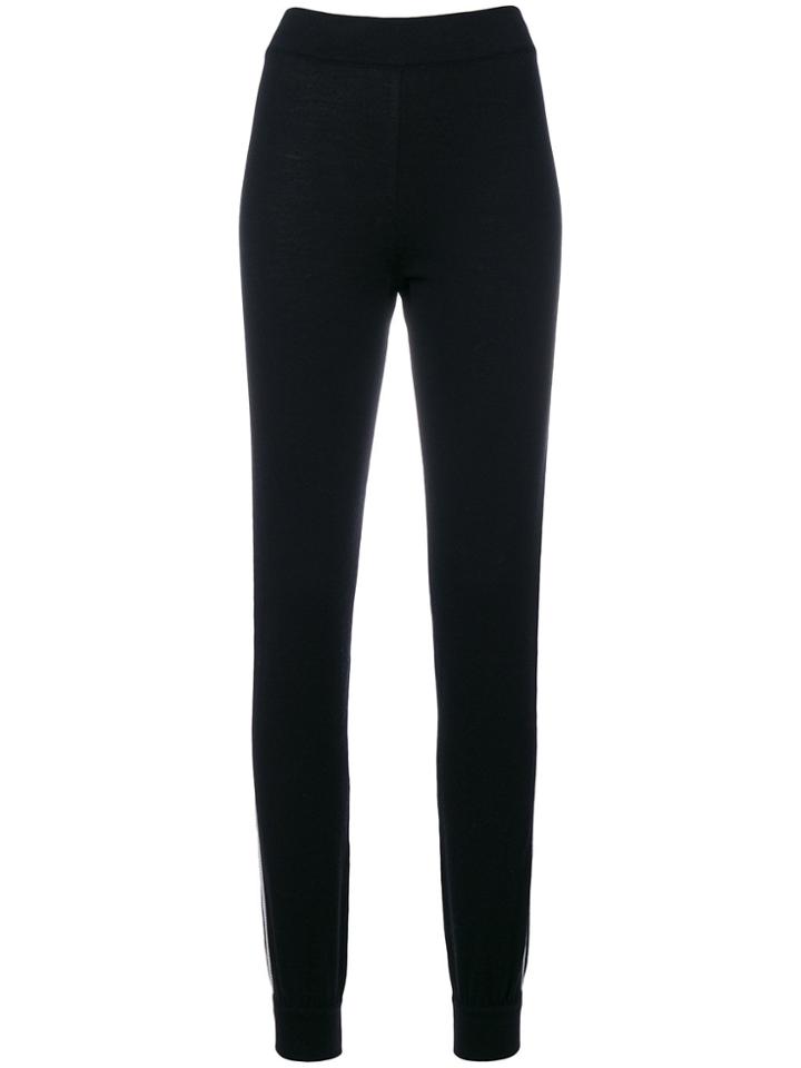 Fendi Contrast Trim Leggings - Black