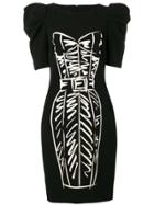 Moschino Dress Sketch Dress - Black