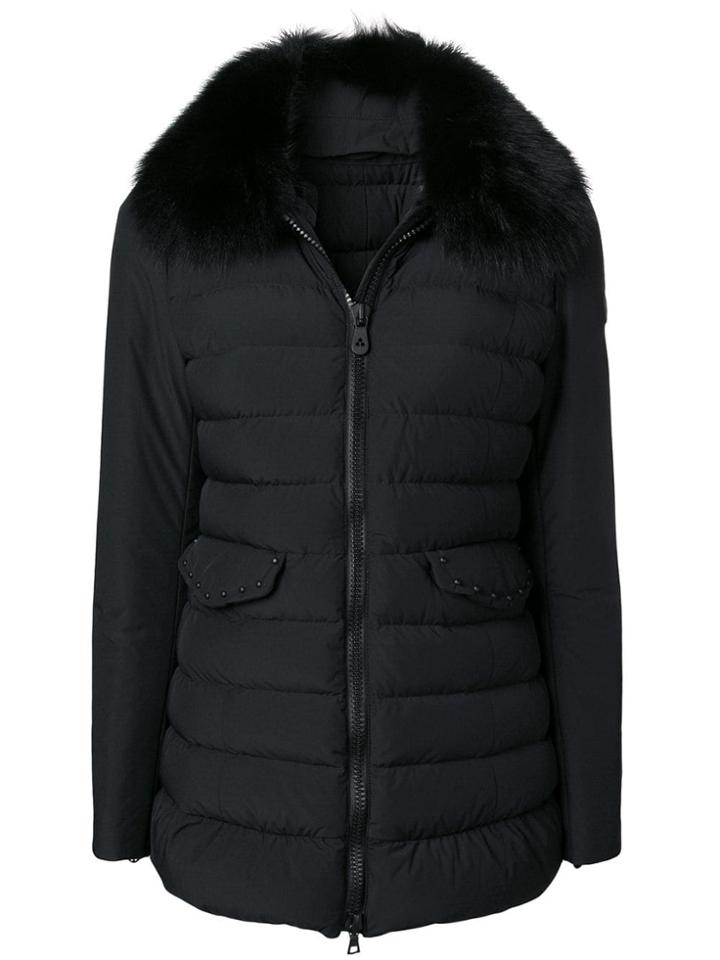 Peuterey Padded Fur Coat - Black