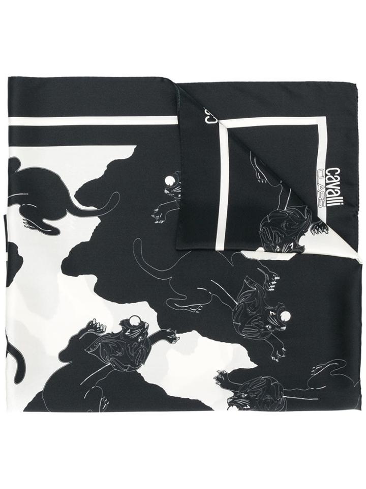 Cavalli Class Tiger Print Scarf - Black