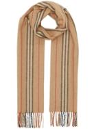 Burberry Icon Stripe Cashmere Scarf - Neutrals